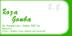 roza gomba business card